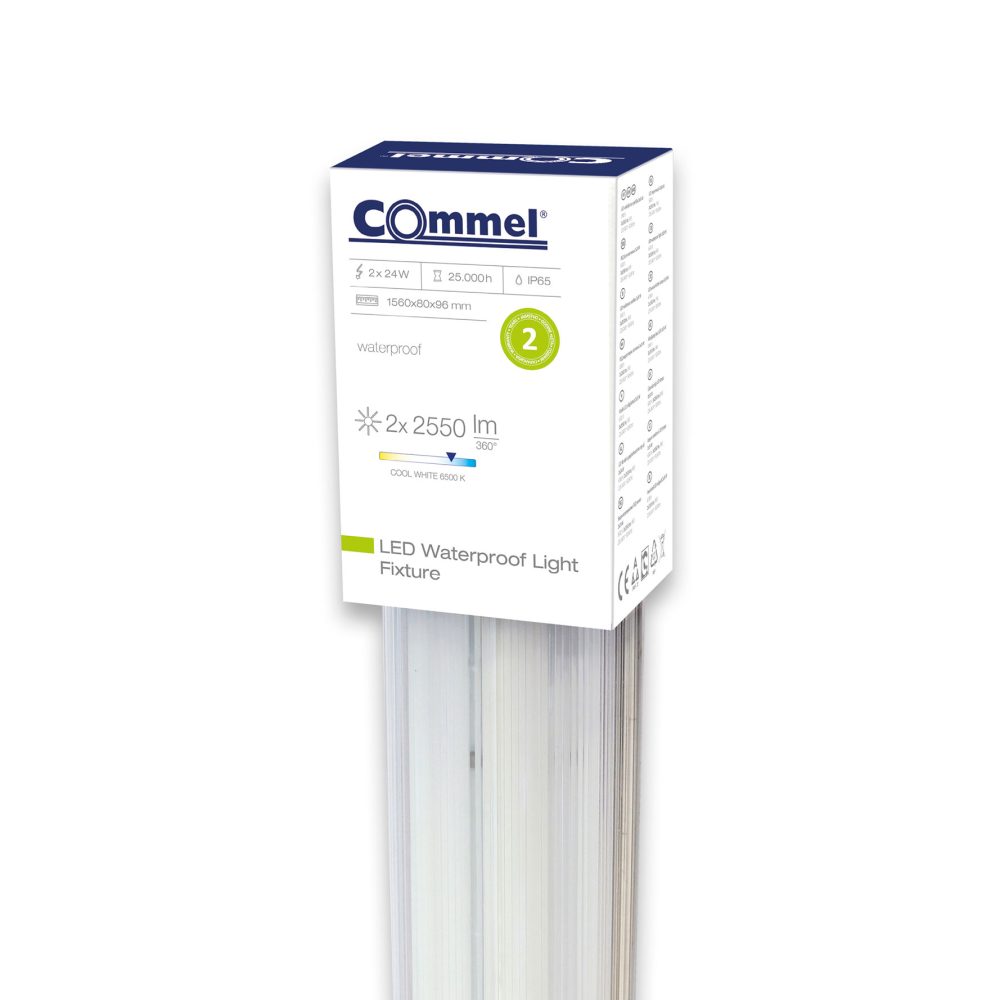 COMMEL LED svjetiljka 2x24W 6500K 2x2550lm bijela 344-619 - Image 2