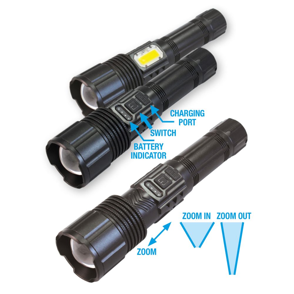 COMMEL LED ručna svjetiljka 5W 600lm crna 401-017 - Image 2