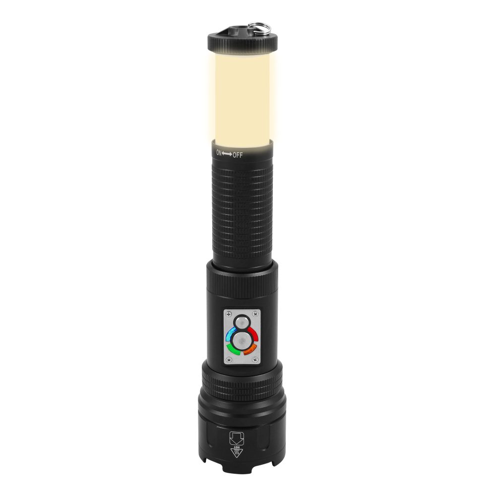 COMMEL LED ručna svjetiljka 10W + kamp lampa 5W 650lm crna 401-018 - Image 4