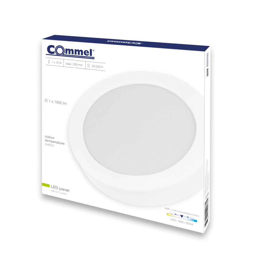 COMMEL LED panel 18W, 2700/4000/6500K, 1880lm, sklopka, bijeli 337-328 - Image 2