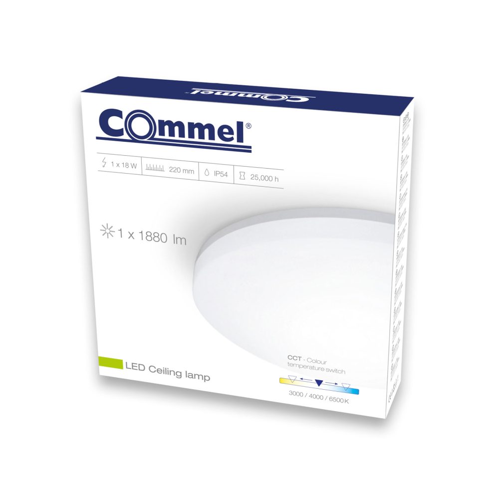 COMMEL LED plafonjera 18W, 3000/4000/6000K, 1800lm, sklopka 407-105 - Image 2