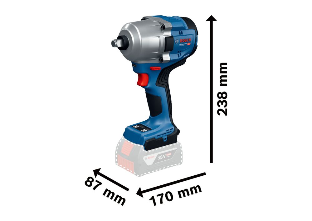 BOSCH aku udarni stezač GDS 18V-780 18V bez baterije - Image 2