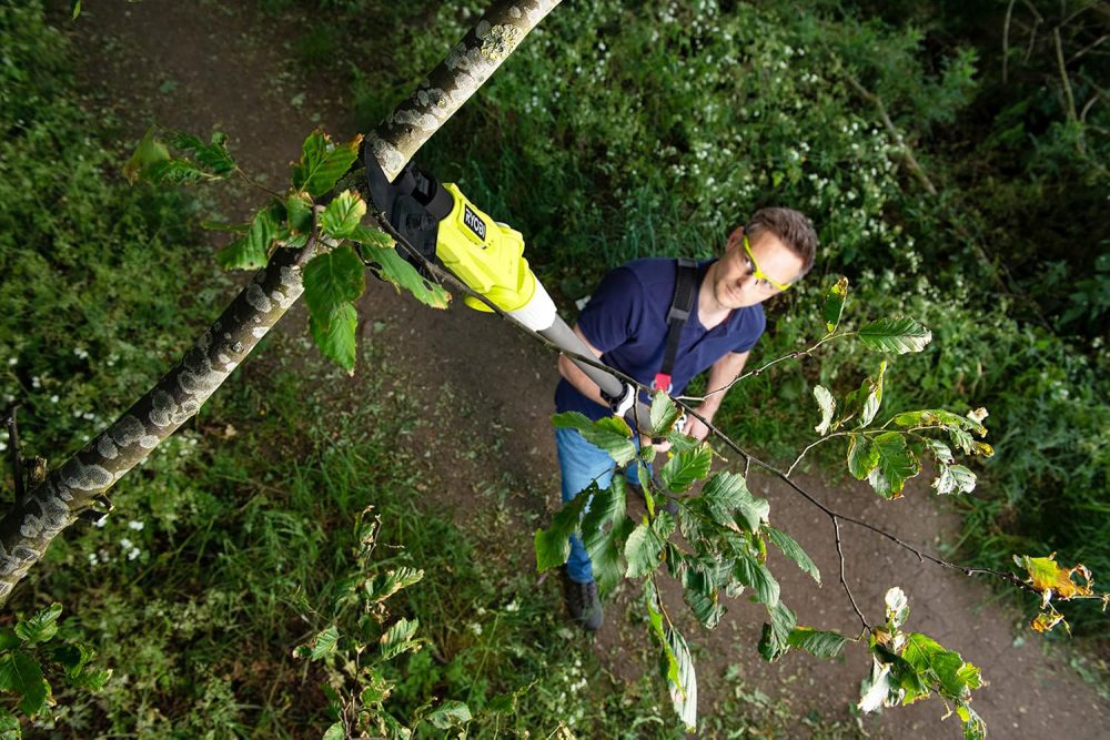 RYOBI aku teleskopske škare za grane RY18PLA-0 18V + GRATIS aku set 18V 2,5Ah - Slika 4