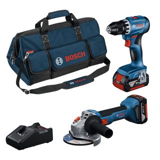 BOSCH aku set - aku bušilica GSR 18V-45 + aku brusilica GWS 18V-8 2xAku 4,0Ah torba