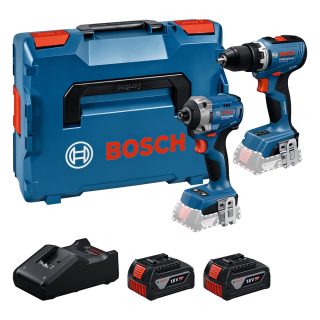 BOSCH aku set - aku bušilica GSR 18V-65 + aku stezač GDR 18V-215 2xAku 5,0Ah L-Boxx