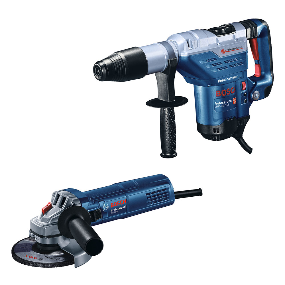 BOSCH bušaći čekić GBH 5-40 DCE + kutna brusilica GWS 880 JIT KIT