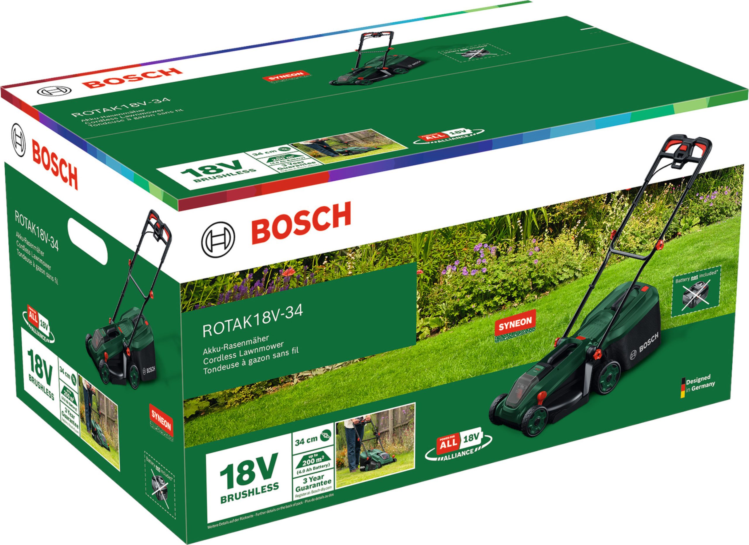 BOSCH aku kosilica za travu Rotak 18V-34 18V bez baterije - Slika 3