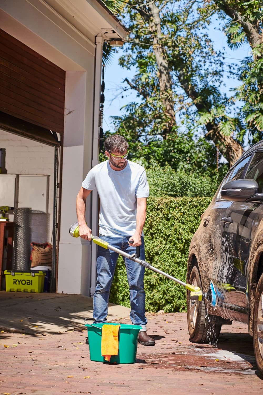 RYOBI aku teleskopska četka za čišćenje R18TPS-120G 18V 2,0Ah + GRATIS aku set 18V 2,5Ah - Slika 5