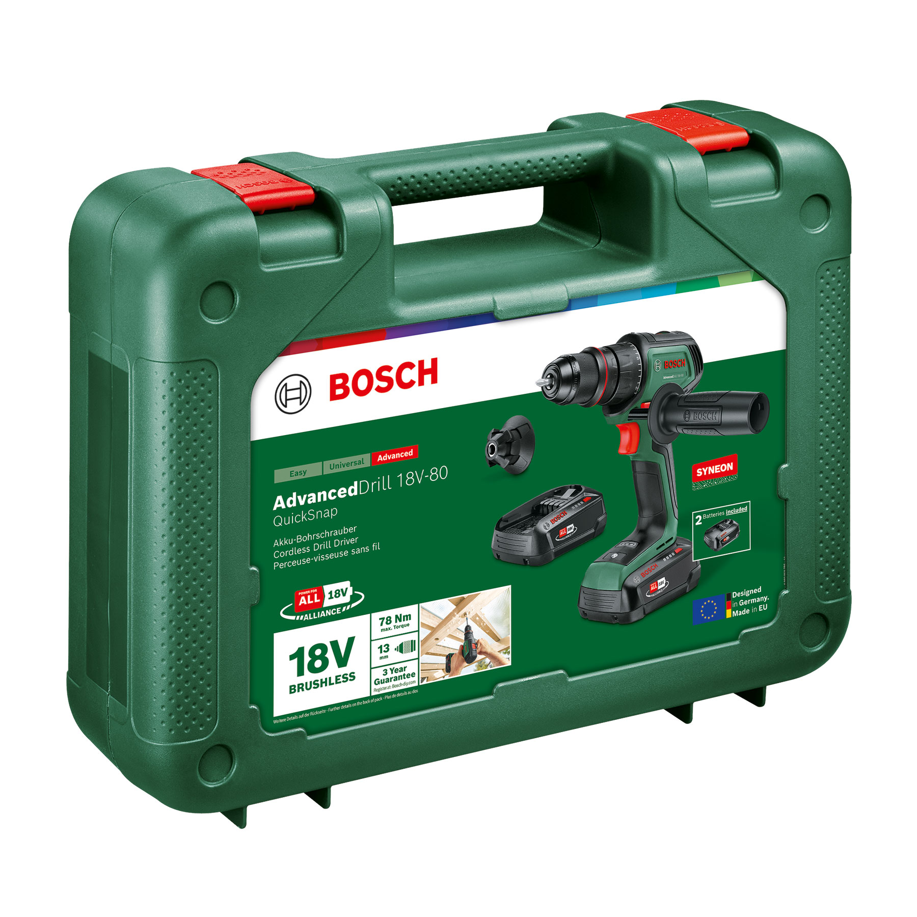 BOSCH aku bušilica-odvijač AdvancedDrill 18V-80 Quicksnap 18V 2,5Ah kovčeg - Slika 3
