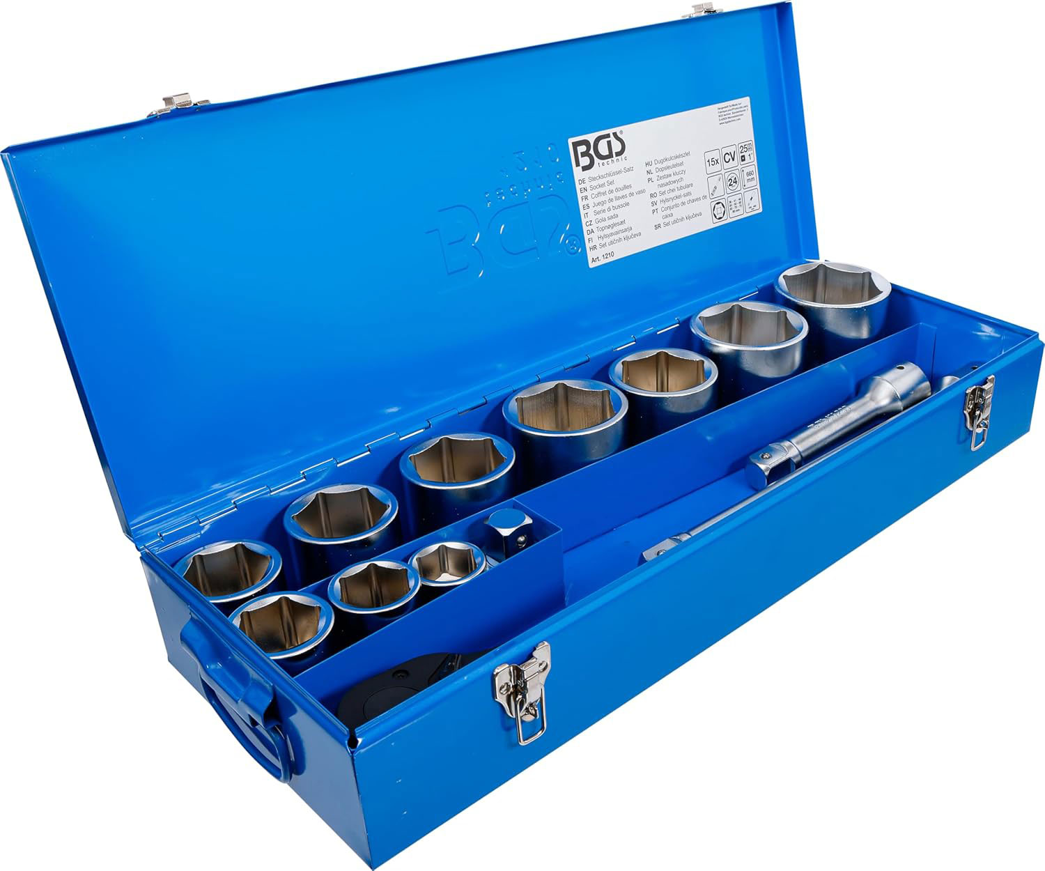 BGS set nasadnih ključeva s račnom 1" 15 dj. pro+ 1210 - Slika 3