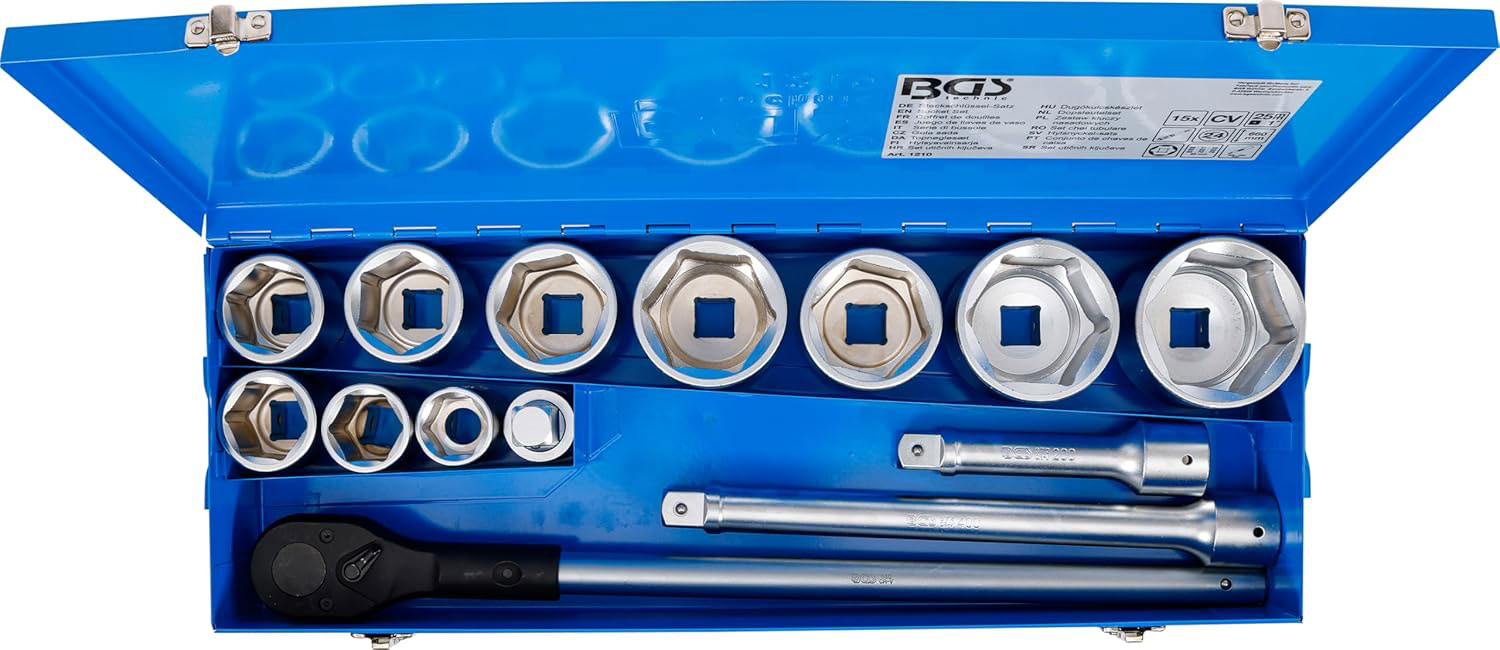 BGS set nasadnih ključeva s račnom 1" 15 dj. pro+ 1210 - Slika 4