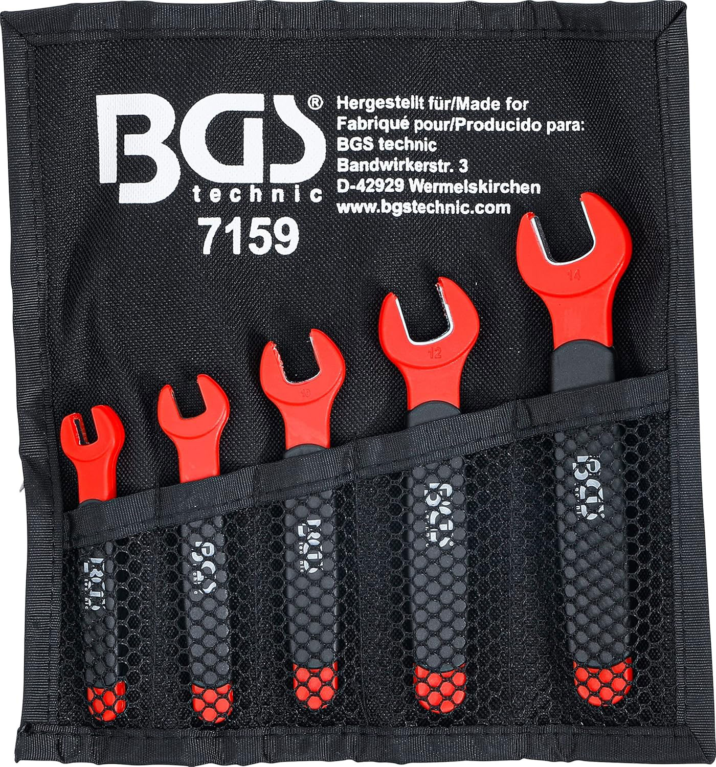 BGS set ključeva viličasti VDE 7-14 mm 5 dj. 7159 - Slika 5