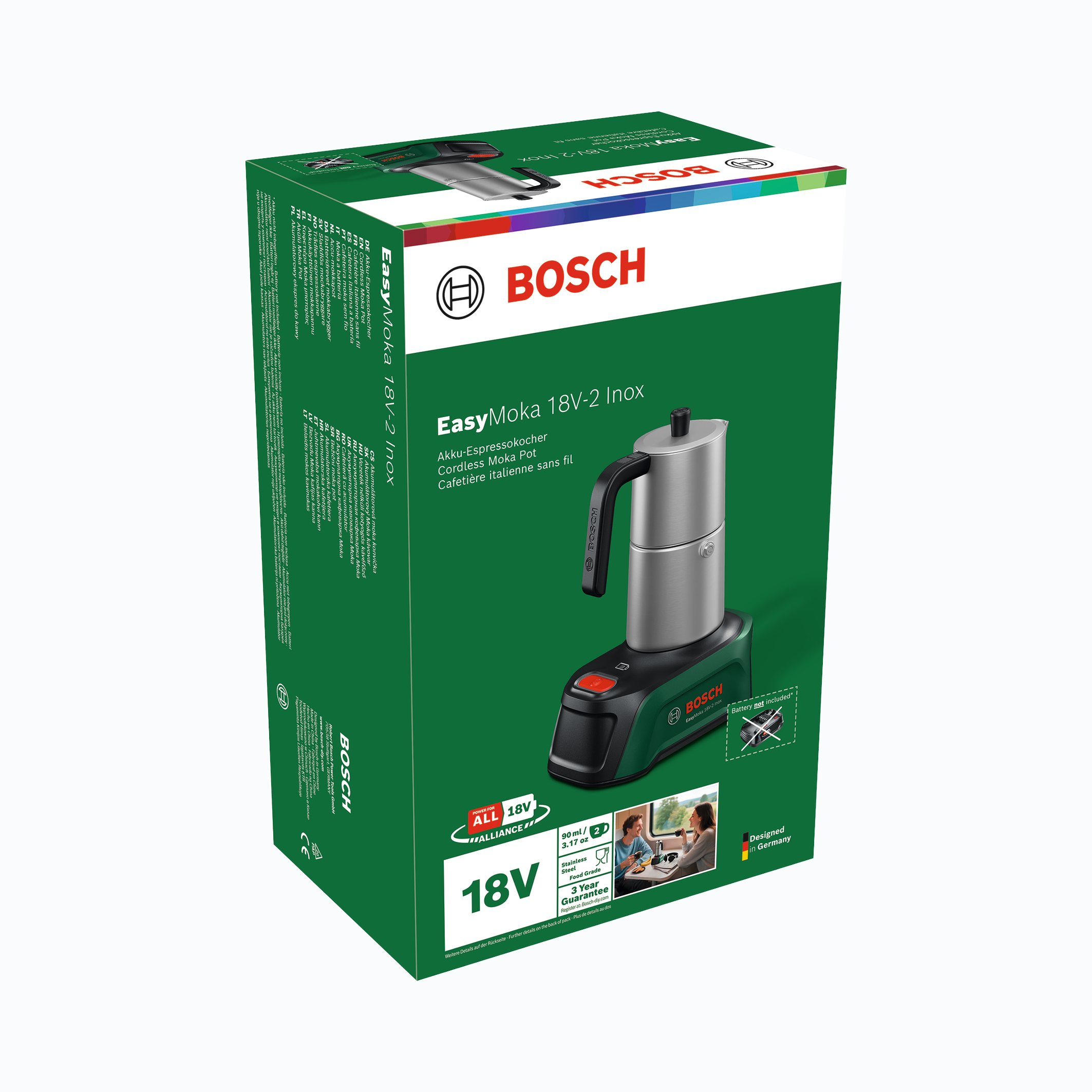 BOSCH aku aparat za kavu EasyMoka 18V-2 Inox 18V bez baterije - Slika 2