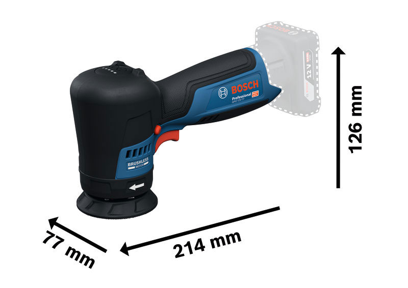 BOSCH aku brusilica za poliranje GPO 12V-77 12V bez baterije - Slika 2