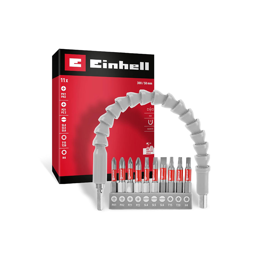 EINHELL set bitova 11-dijelni s fleksibilnim nastavkom