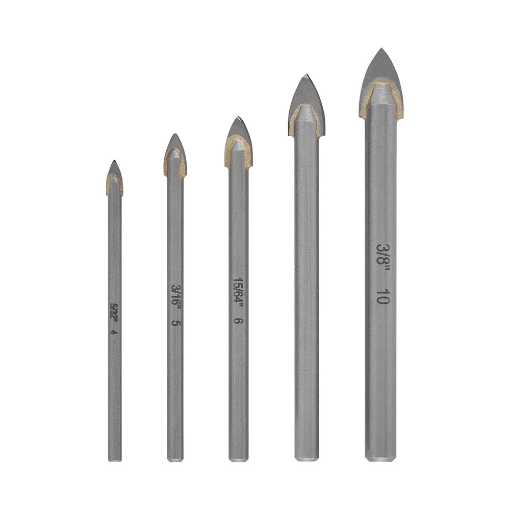 KWB set svrdla za staklo, 4-10 mm, 5 kom