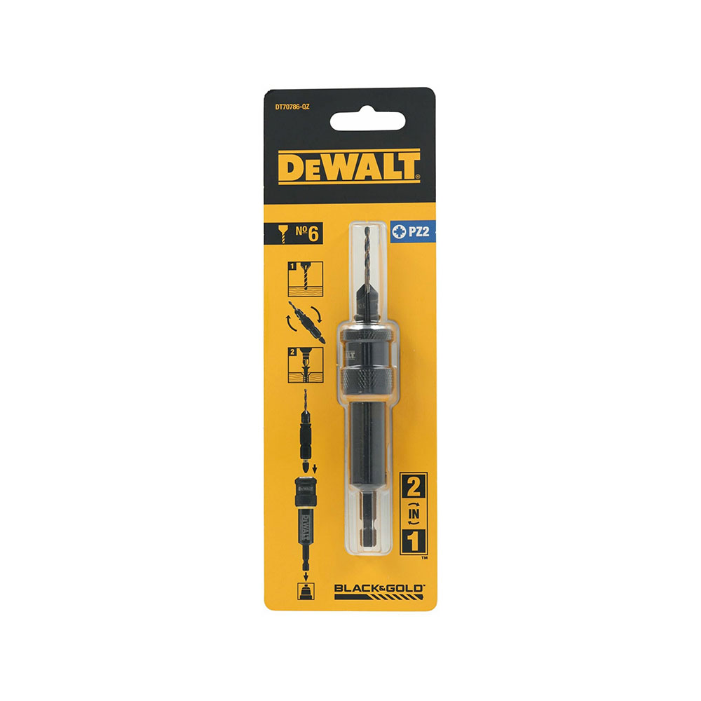 DEWALT adapter (vel. 6) HEX 1/4" PZ2 s pilot svrdlom 2,38 DT70786-QZ