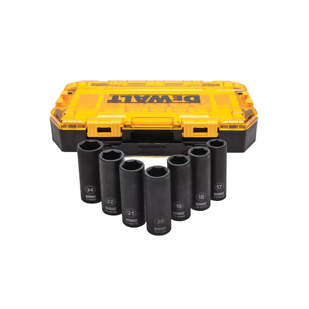 DEWALT set udarnih nasadnih ključeva 1/2' 17-24 mm 7 dj. DWMT74737-0