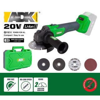 ADK aku kutna brusilica SF4C103 Enex 20V bez baterije kovčeg + pribor