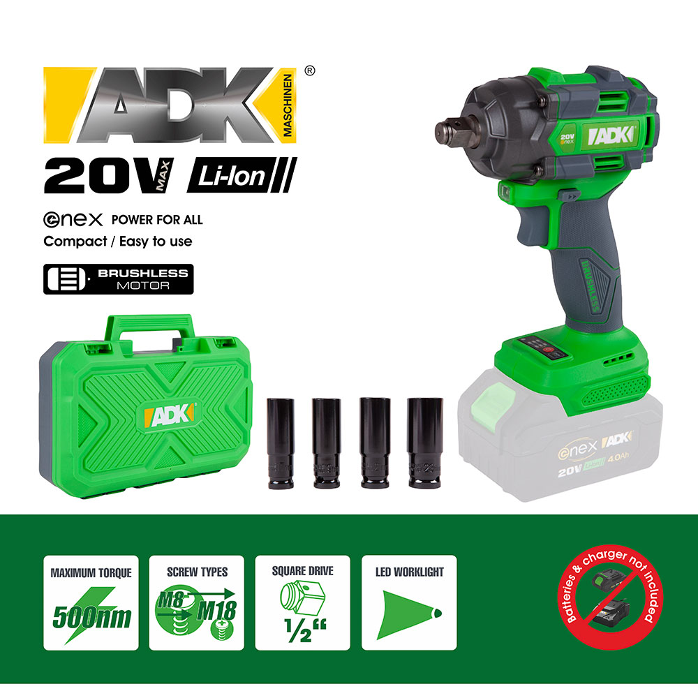 ADK aku udarni odvijač SF4L103/SF4L104 Enex 20V bez baterije kovčeg + pribor