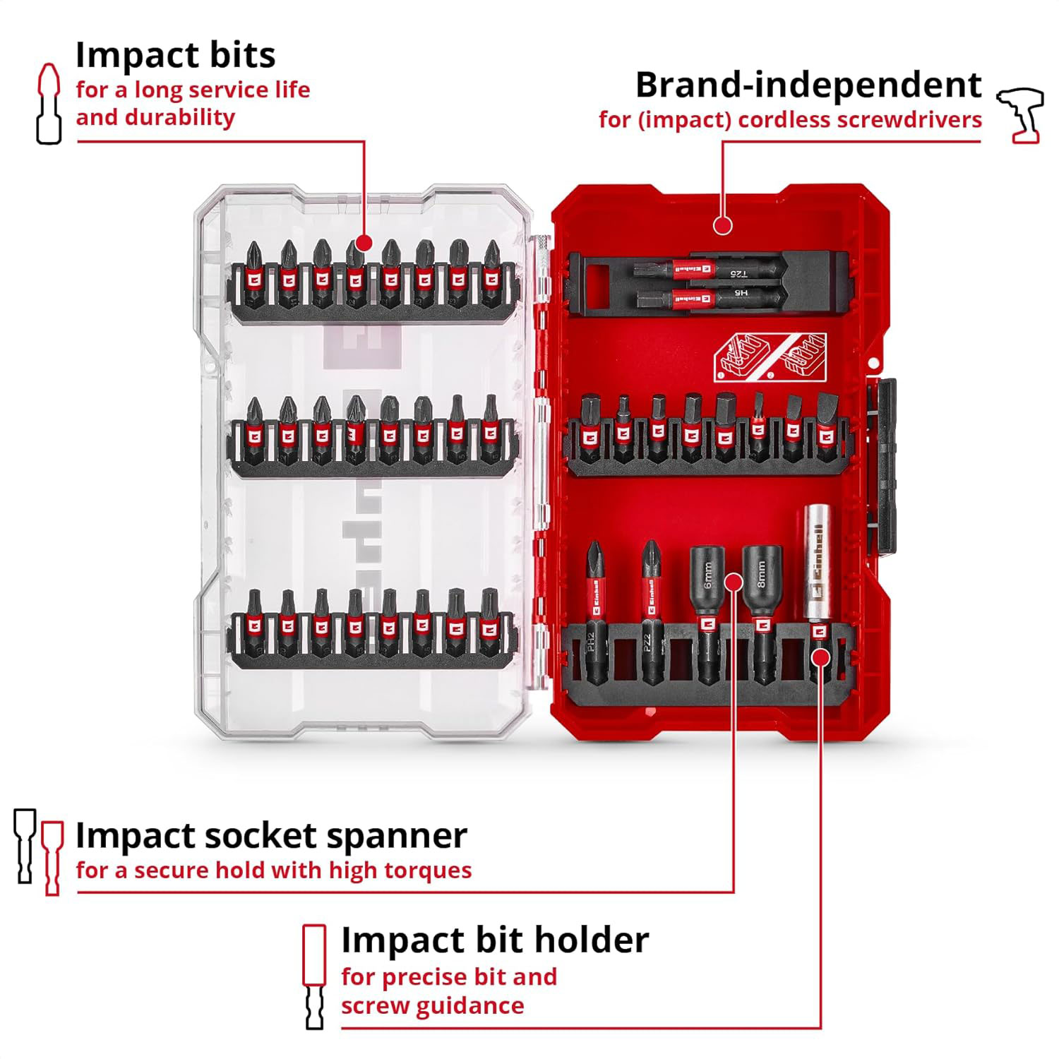 EINHELL set udarnih bitova 39-dijeli M-Box - Slika 2