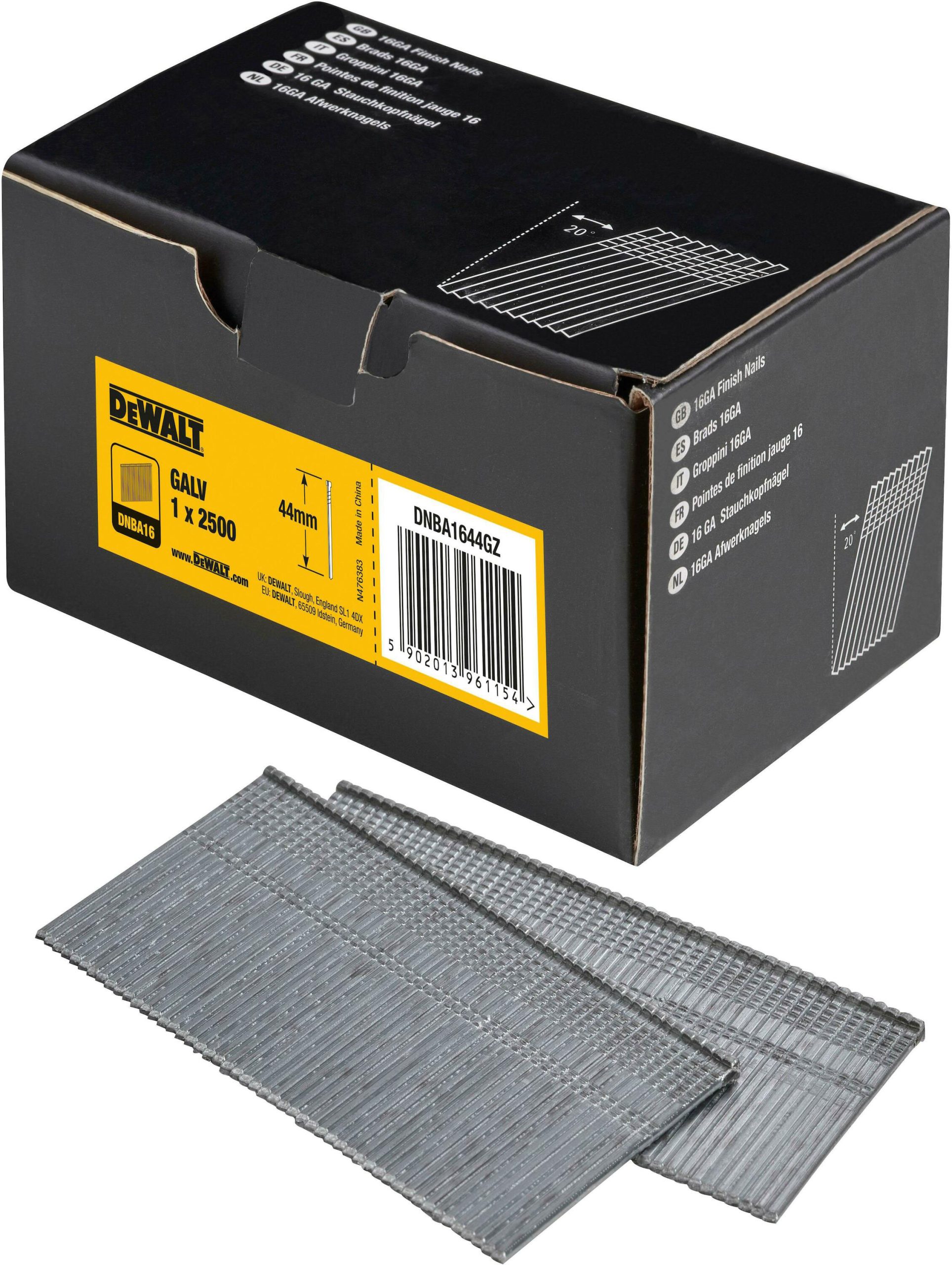 DEWALT čavli za drvo 44x1,6 mm, 2500 kom DNBA1644-GZ - Slika 2