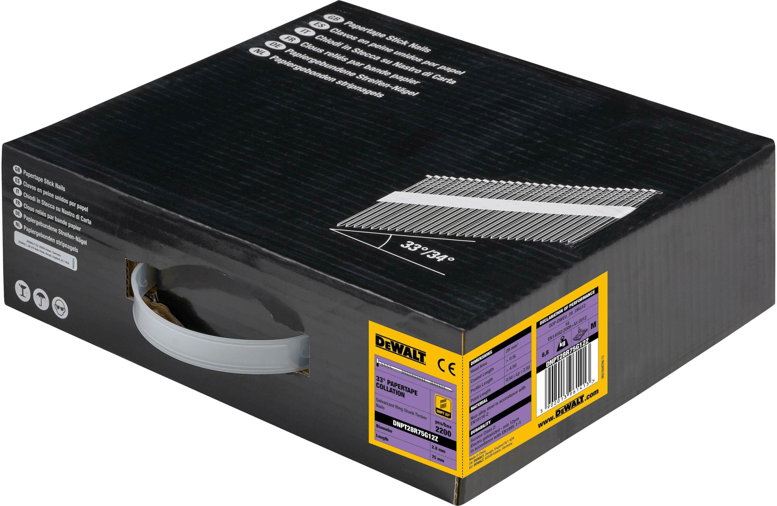DEWALT čavli za DCN690/691/692/695 75x2,8 mm, 2200 kom DNPT28R75G12Z - Slika 2