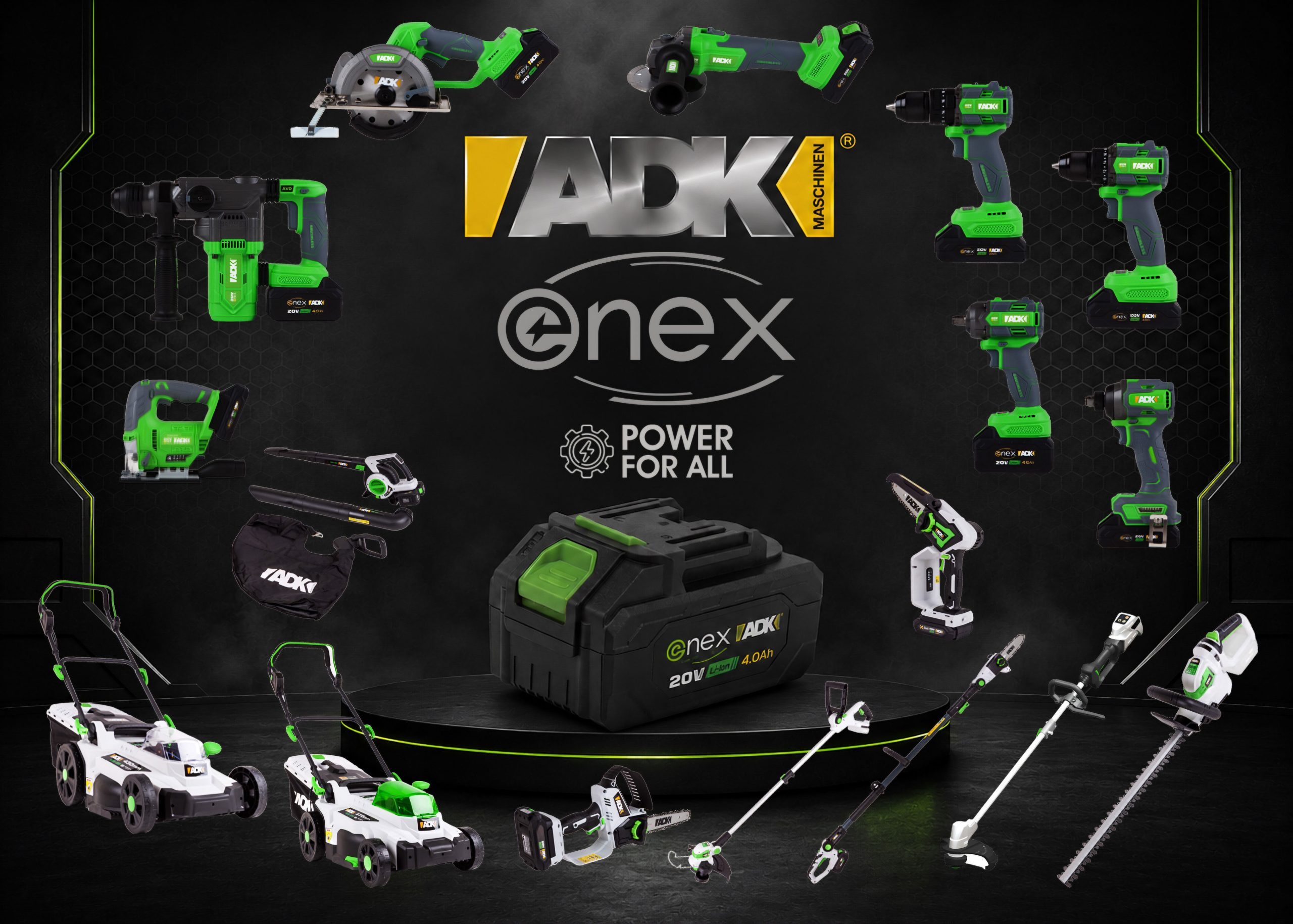 ADK aku udarni odvijač SF4F110 set Enex 20V 2,0Ah kovčeg + pribor - Slika 10