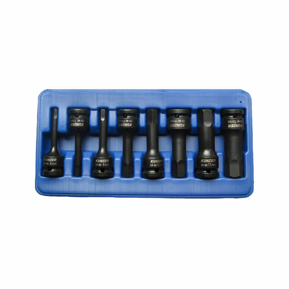 KUNZER set nasadnih udarnih imbus ključeva 1/2” 6-19 mm 8-dijelni 7SSH08-KUN