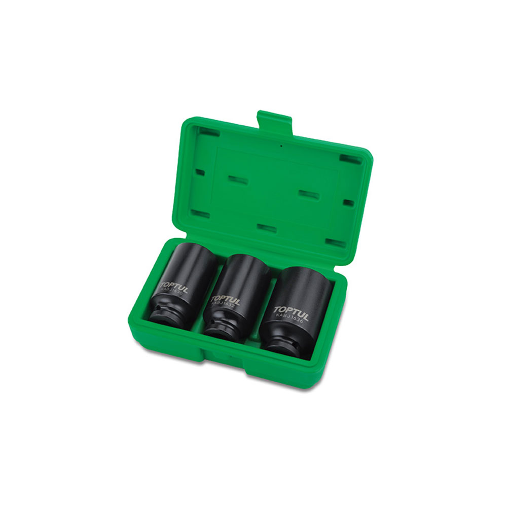 TOPTUL set nasadnih udarnih ključeva za osovine 12-kutni 30, 32, 36 mm 1/2" 3 dj. GDAI0303-TPL