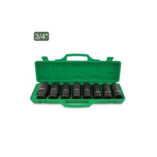 TOPTUL set nasadnih udarnih ključeva duboki 6-kutni 3/4" 22-38 mm 8 dj. GDAI0804-TPL