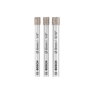 BOSCH set dijamantnih svrdla za keramiku PRO Ceramic dry, 6x66/8x66 mm, 3 kom