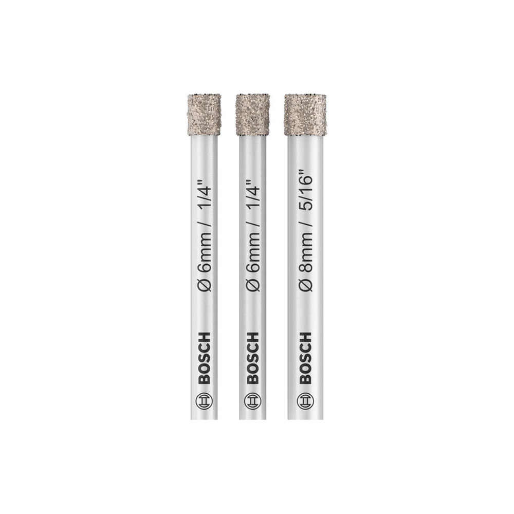 BOSCH set dijamantnih svrdla za keramiku PRO Ceramic dry, 6x66/8x66 mm, 3 kom