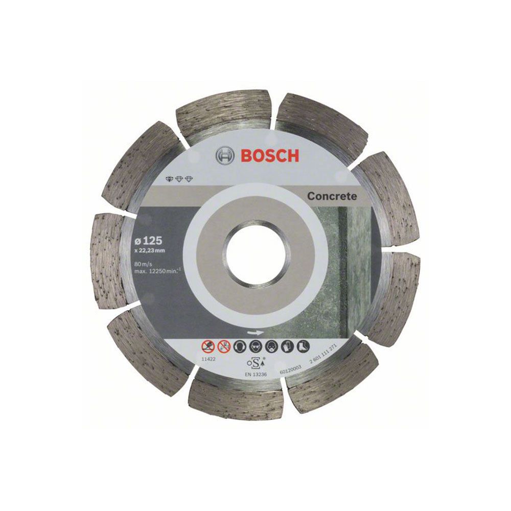 BOSCH dijamantne rezne ploče za beton Standard for Concrete 125×22,23 mm, 10 kom