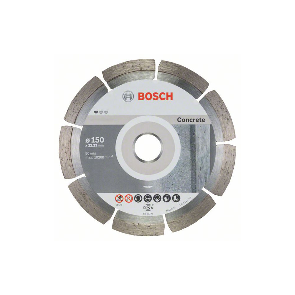 BOSCH dijamantne rezne ploče za beton Standard for Concrete 150×22,23 mm, 10 kom
