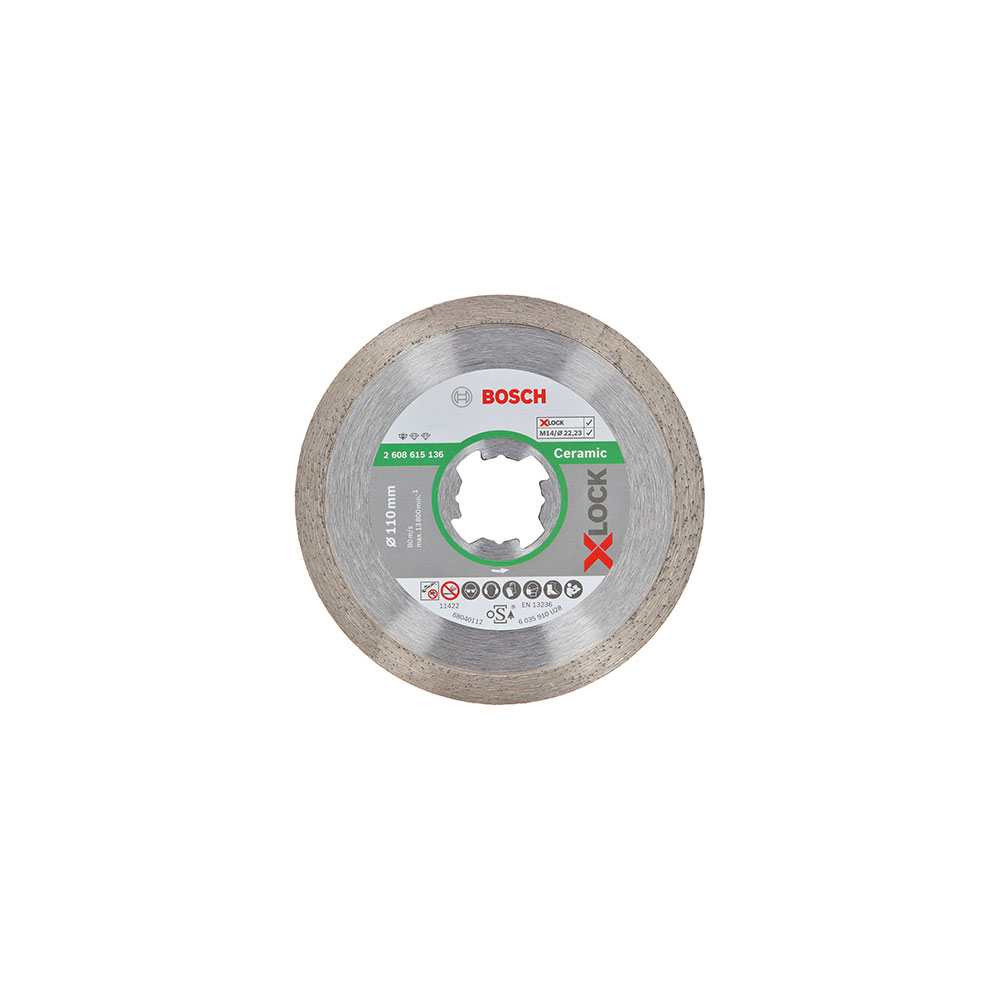 BOSCH dijamantna rezna ploča za keramiku/mramor Ceramic X-Lock 110×22,23 mm