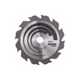 BOSCH list kružne pile za drvo 160x20x2,6 mm, 12Z, PRO Construct Wood Circular