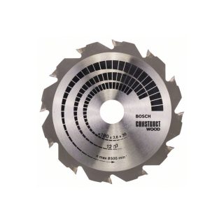 BOSCH list kružne pile za drvo 180x30x2,6 mm, 12Z, PRO Construct Wood