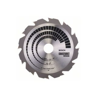 BOSCH list kružne pile za drvo 190x30x2,6 mm, 12Z, PRO Construct Wood