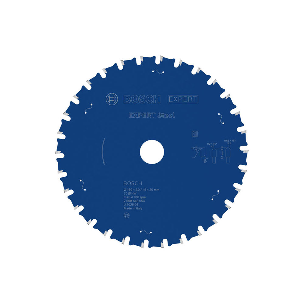 BOSCH list kružne pile za metal, 160x2/1,6x20 mm, Z30, Expert for Steel