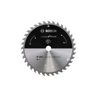 BOSCH list kružne pile za drvo 165x15,875x1,5 mm, 36Z, PRO Wood cordless