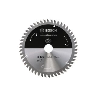 BOSCH list kružne pile 136x20x1,6 mm, 50Z, PRO Aluminium cordless