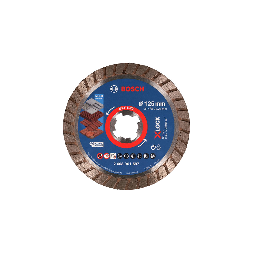 BOSCH dijamantna rezna ploča EXPERT MultiMaterial X-LOCK 125×22,23 mm