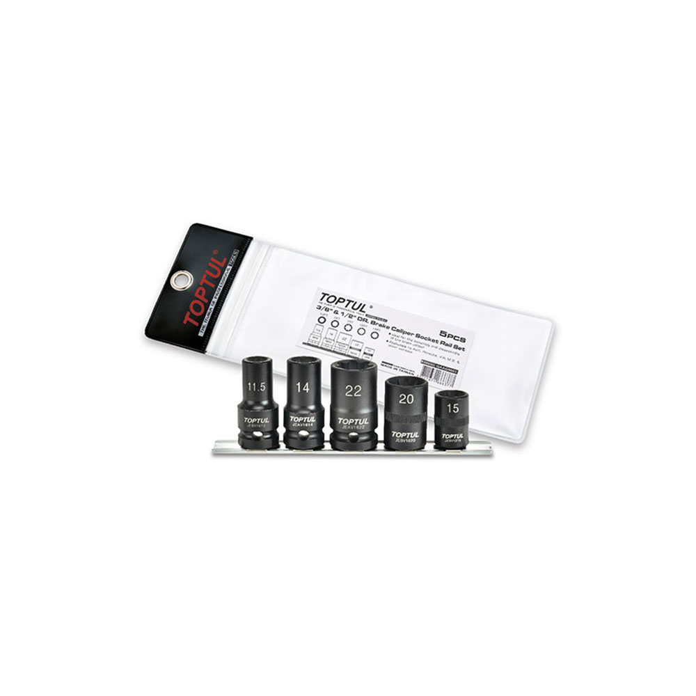 TOPTUL set nasadnih ključeva za kočnice 14-22 mm 1/2", 3/8" 5 dj. GAAG0503-TPL