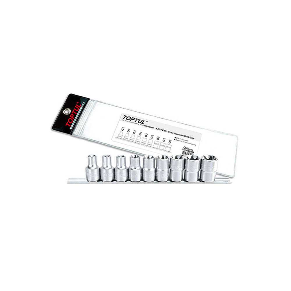 TOPTUL set nasadnih Torx ključeva 1/2" 10-22 mm 9 dj. GAAQ0901-TPL