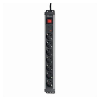 COMMEL produžni kabel 2m 7x utičnica 16A sklopka PDU crni 236-102