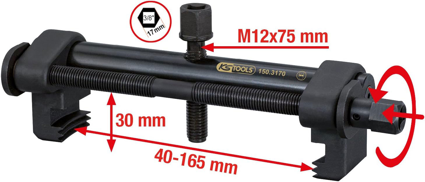 KS TOOLS izvlakač remenica univerzalni 40-165 mm 1503170-KST - Slika 2