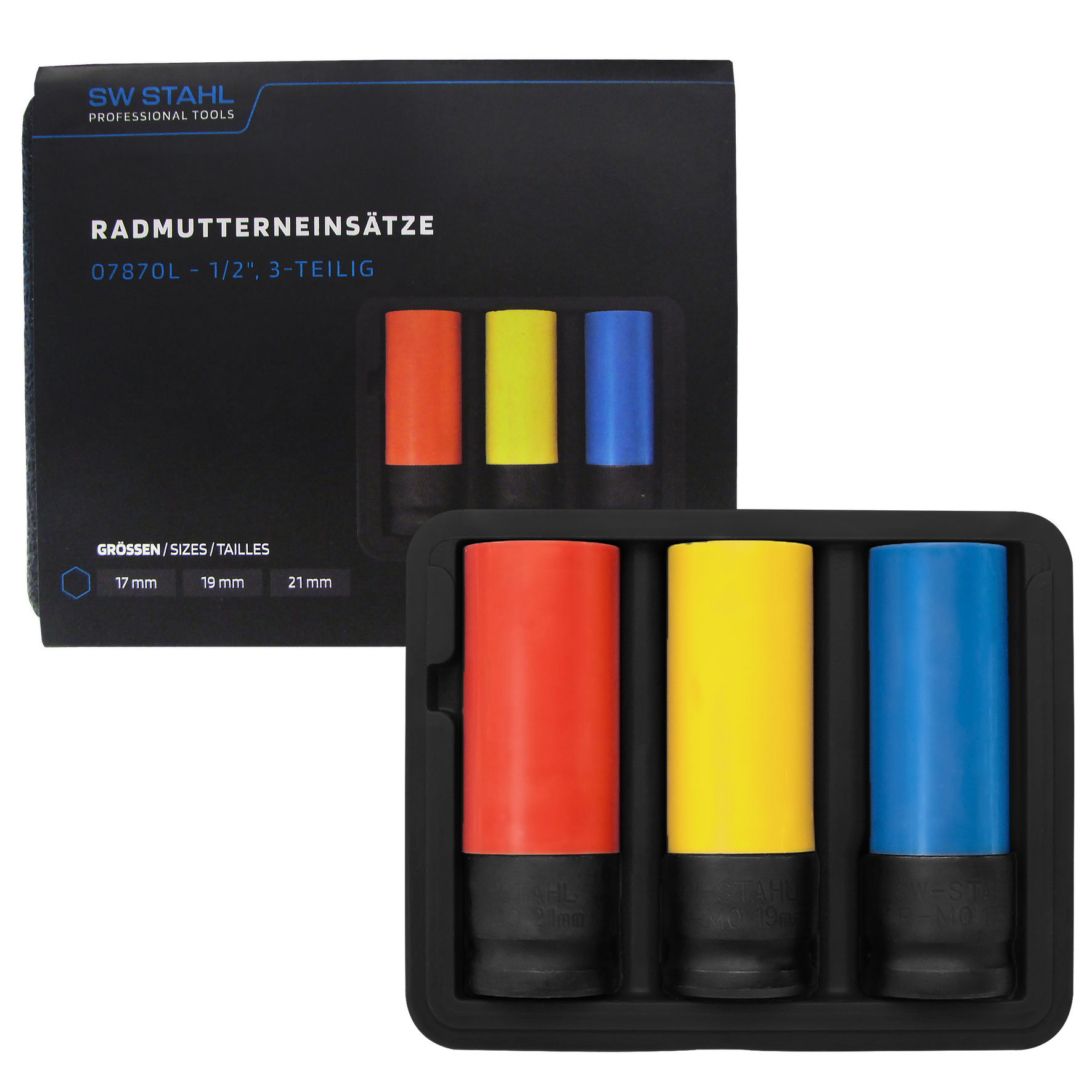 SW STAHL set nasadnih ključeva sa zaštitom 1/2”, 17/19/21 mm 3 dj. 07870L-SWT - Slika 2