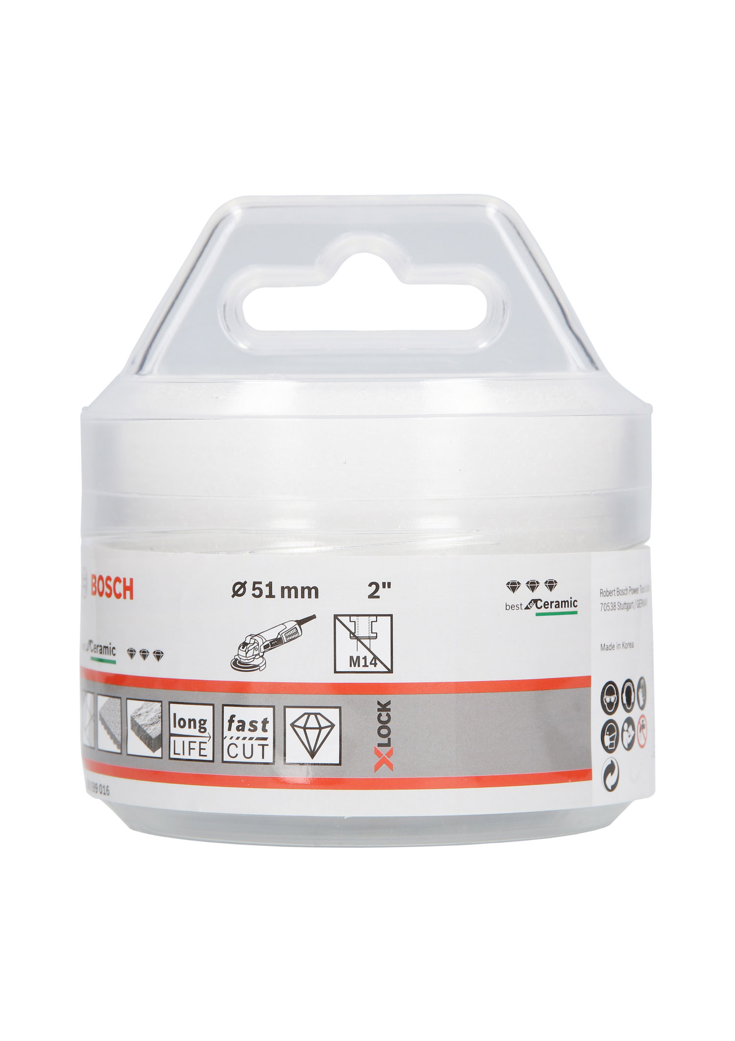 BOSCH dijamantno krunsko svrdlo za keramiku PRO Ceramic dry X-Lock, 51x35 mm - Slika 2