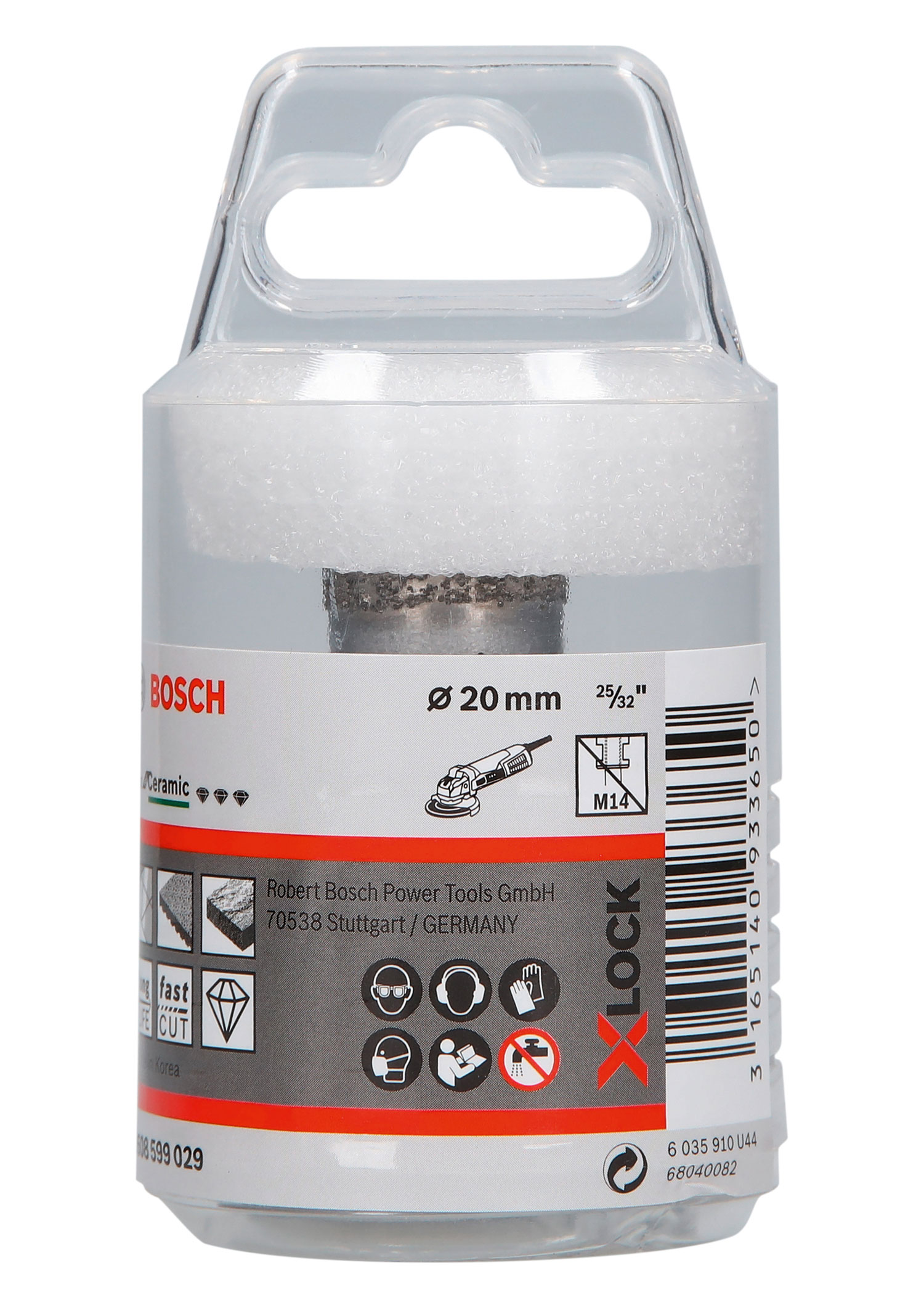 BOSCH dijamantno krunsko svrdlo za keramiku PRO Ceramic dry X-Lock, 20x35 mm - Slika 2